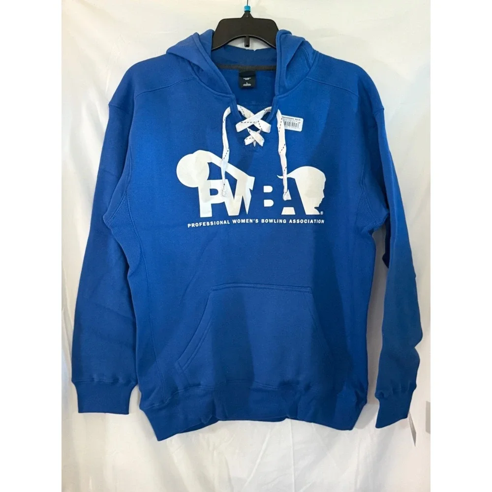 J America PWBA Hoodie Large Blue Pullover Sweatshirt NWT $65 Retail
